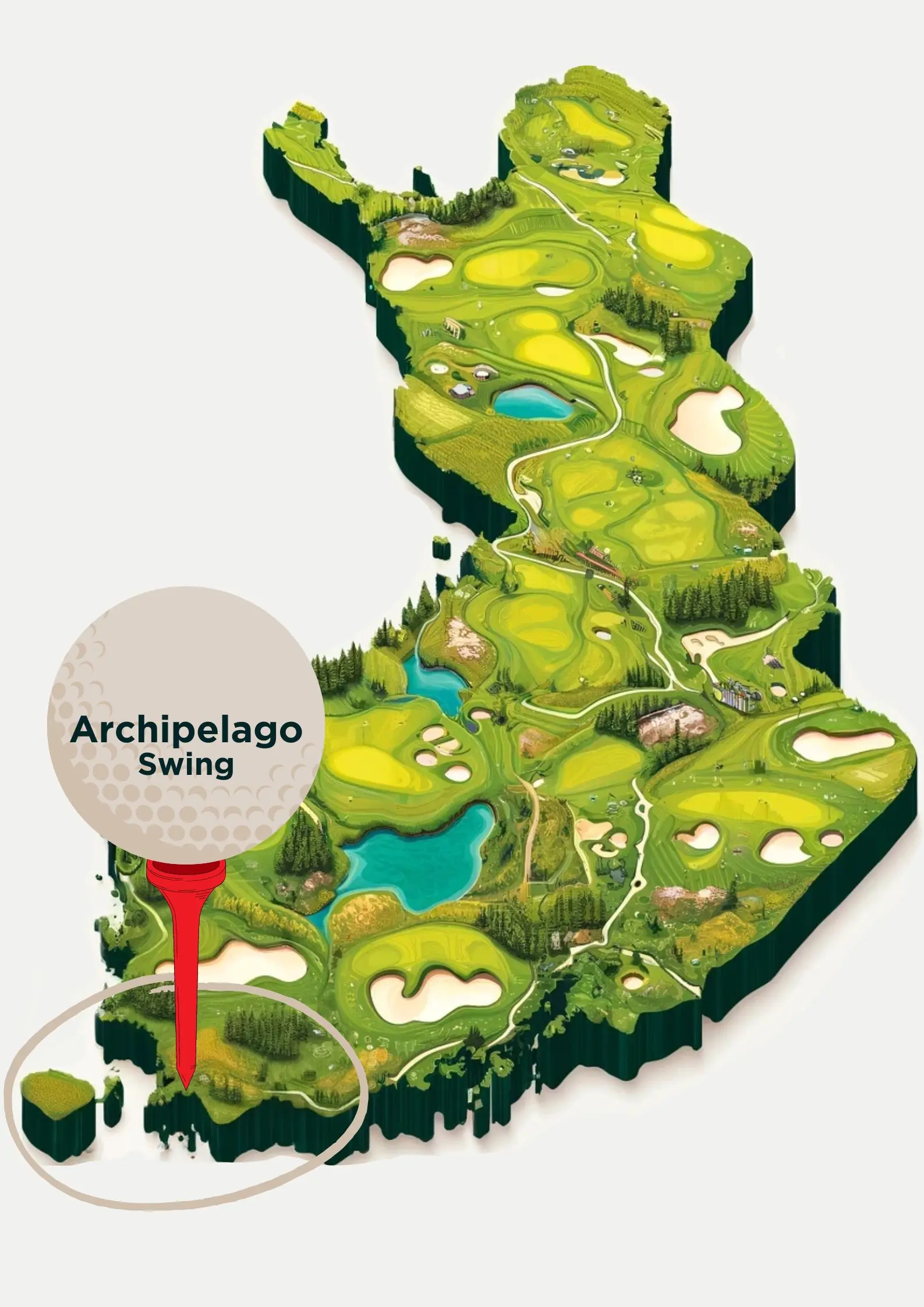 Archipelago golf region map