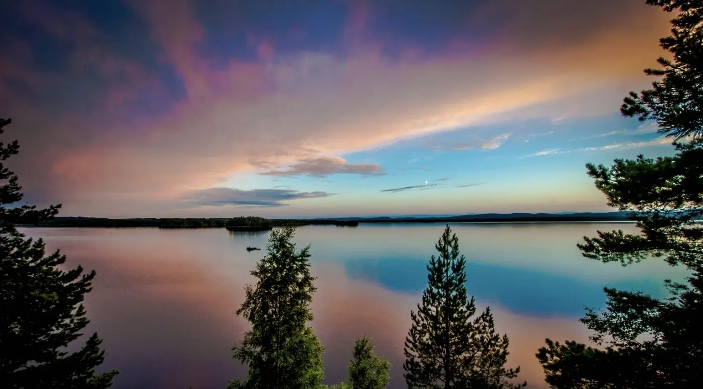 Finnish lake and forest
