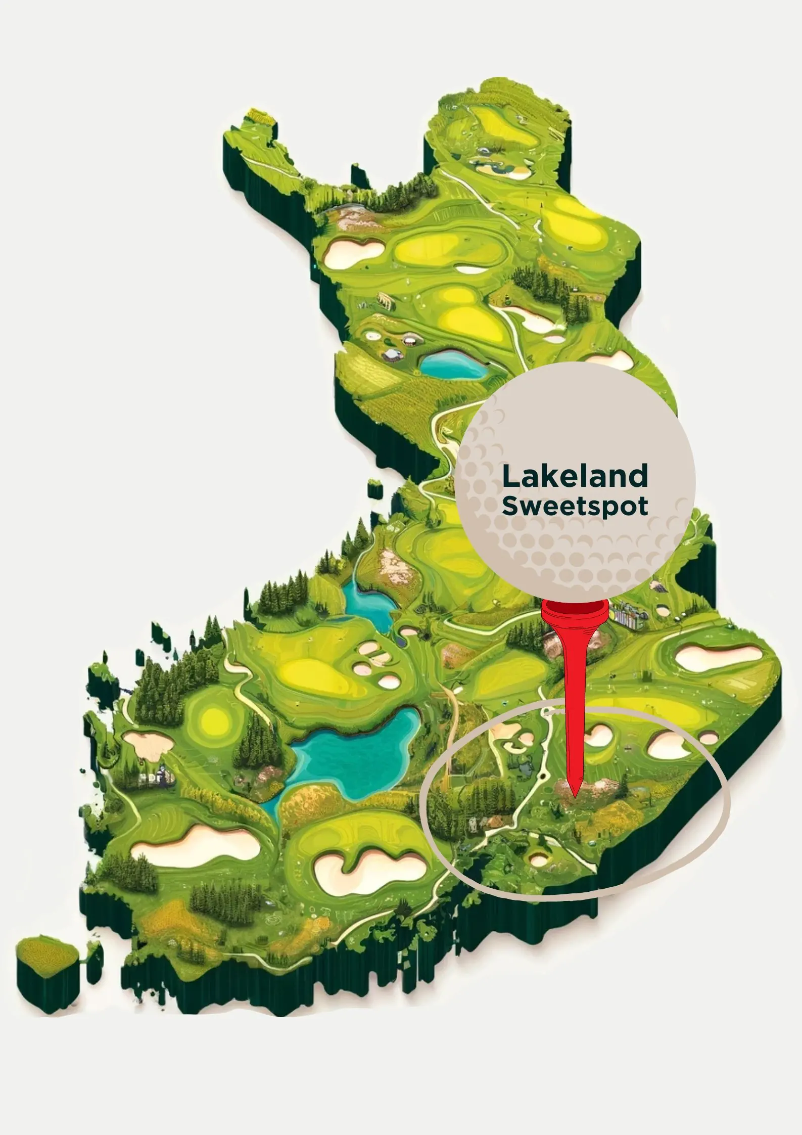 Lakeland golf region map