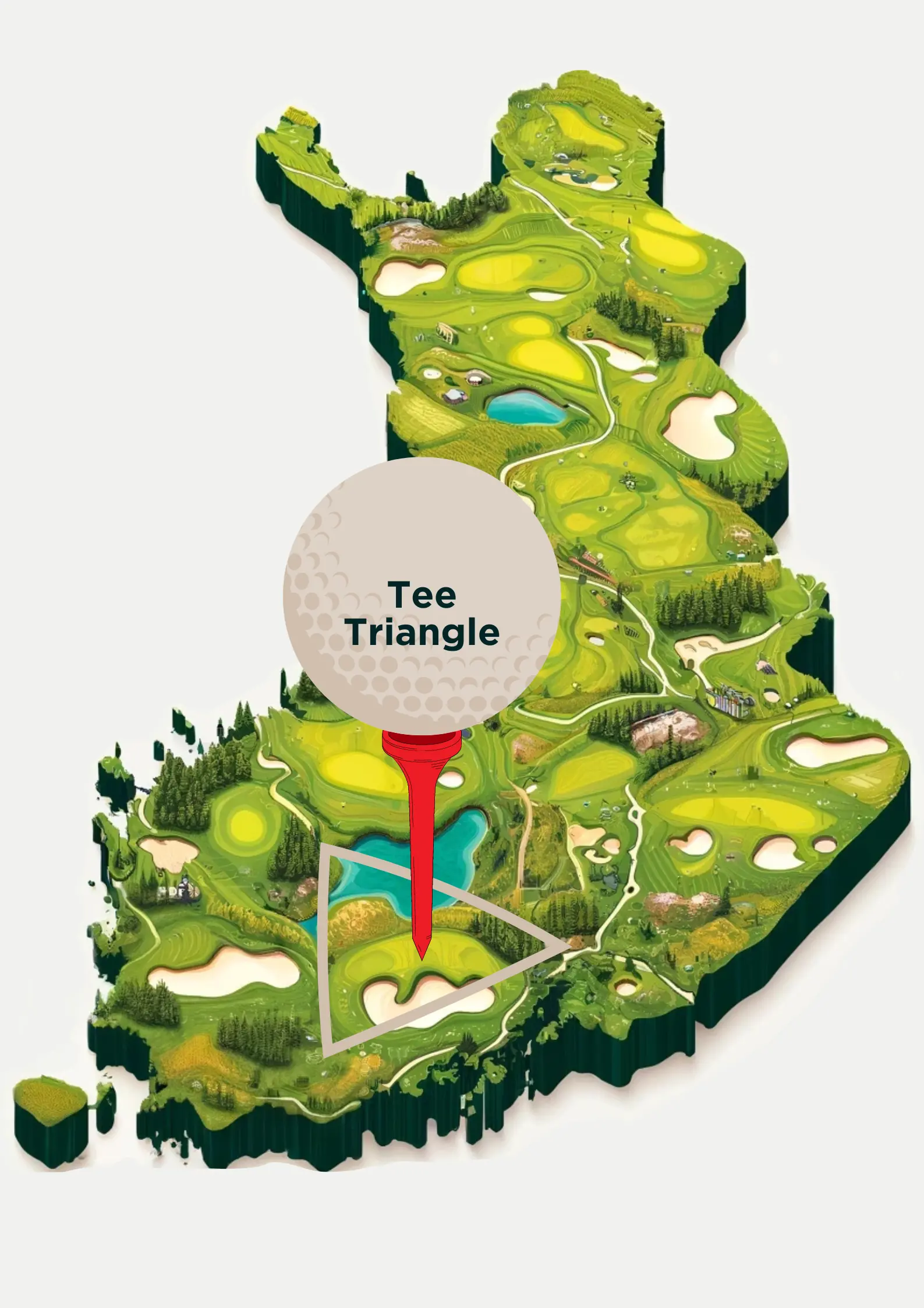 Tee Triangle golf region map