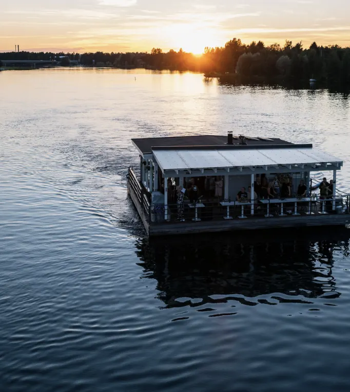 Finnish sauna boat