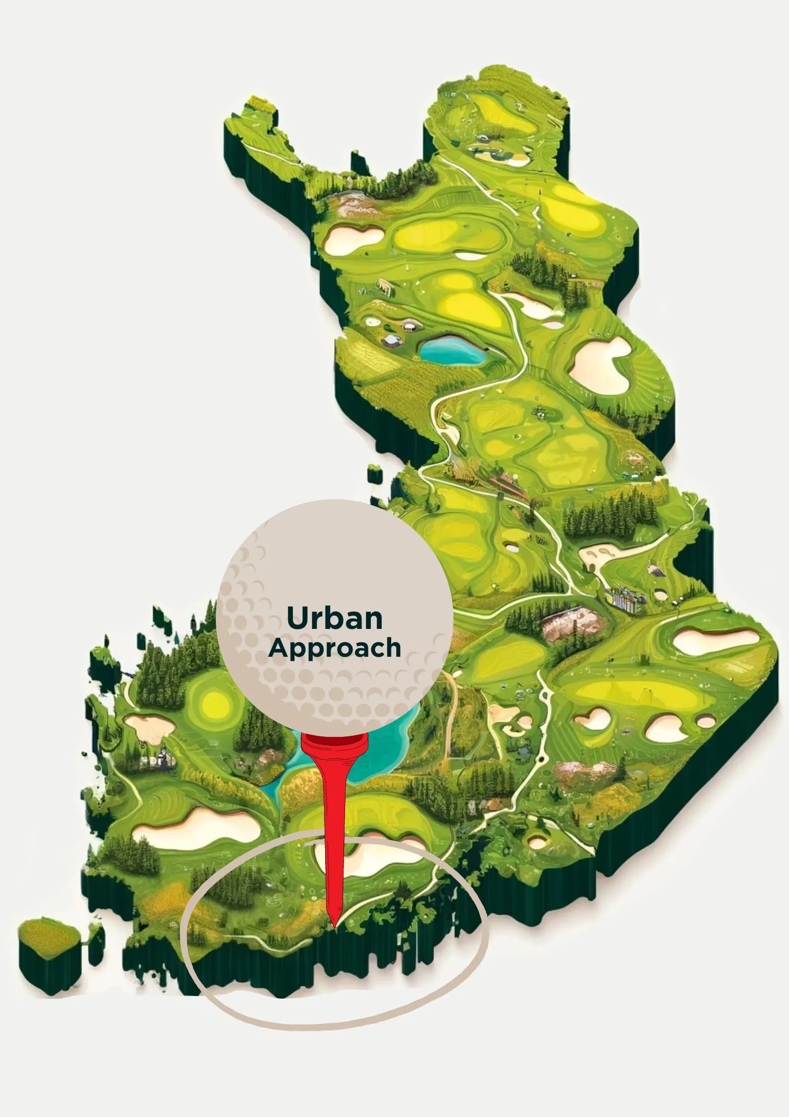 Helsinki golf region map